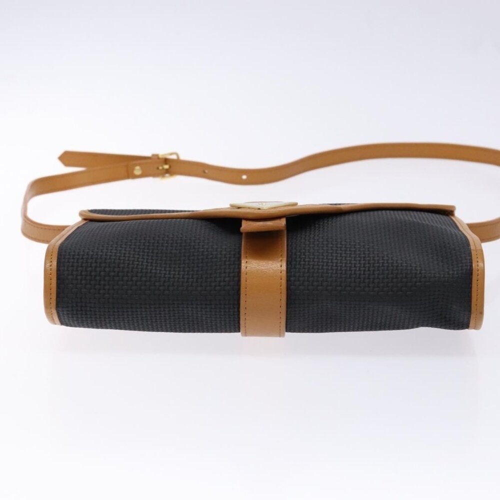 Authentic SAINT LAURENT Shoulder Bag PVC Leather Brown Gold - Picture 12 of 16